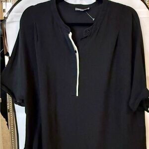 Black Button-Up Blouse